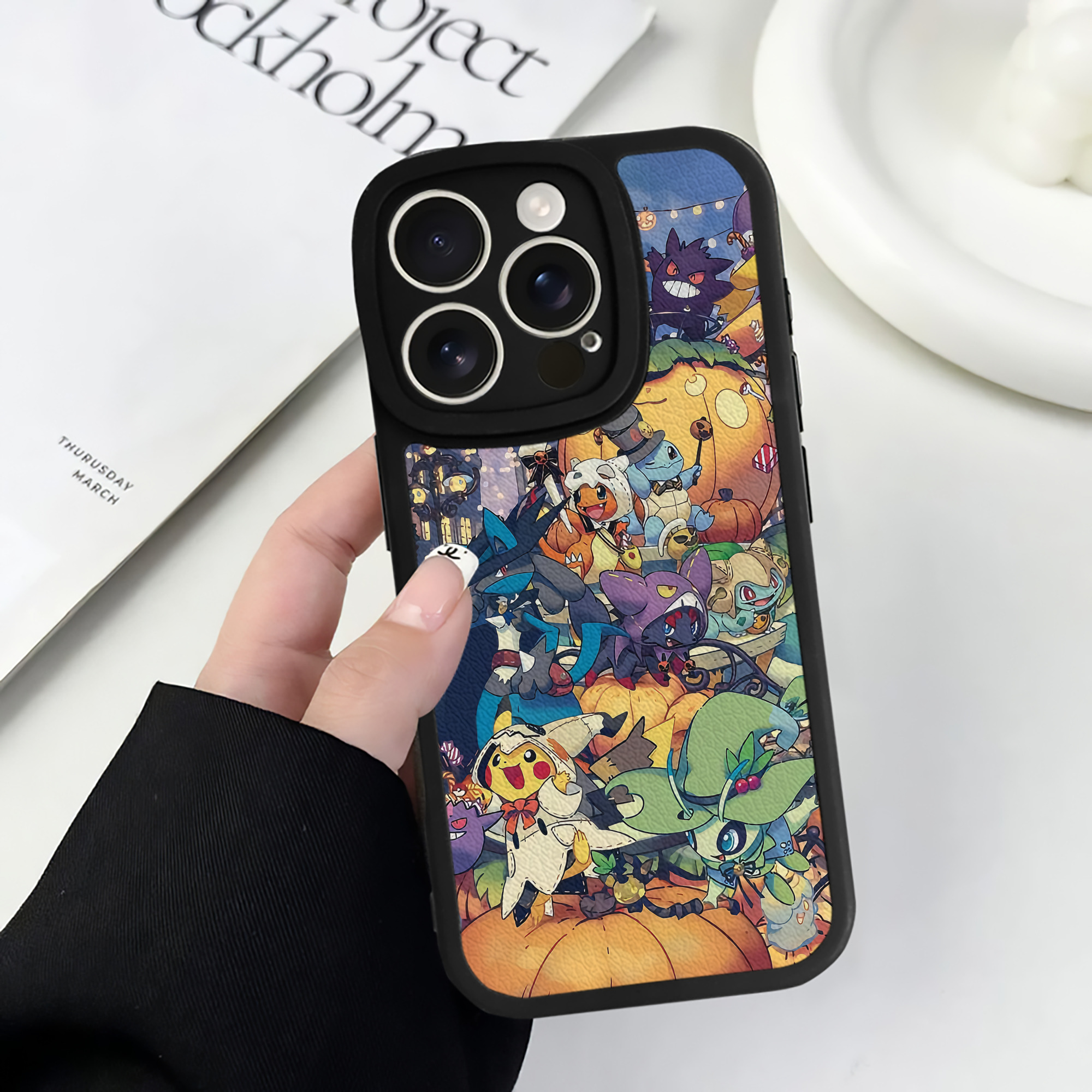 （画像用） ポケットモンスター Pokémon 【iPhone 16シリーズ対応】シリコンスマホケース（レザー調） 材質：シリコン